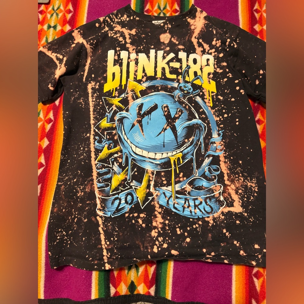 LF inspired Acid Washed Distressed Blink 182 Band Tee